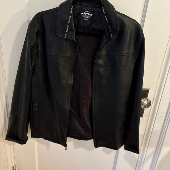 Vintage Rare Hard Rock Cafe Casino Biloxi Faux Leather Jacket Small
